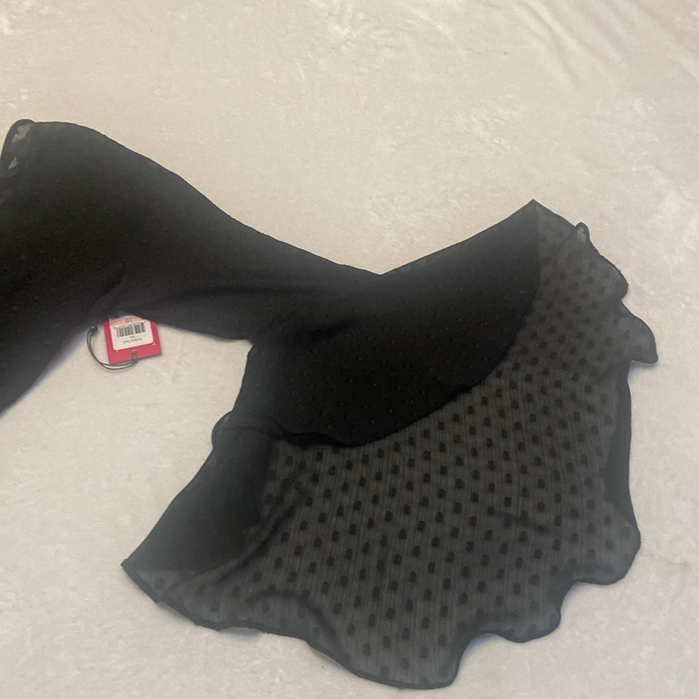 VINCE CAMUTO Black Clip Dot Chiffon NWT Size 16 Dress - Picture 10 of 14